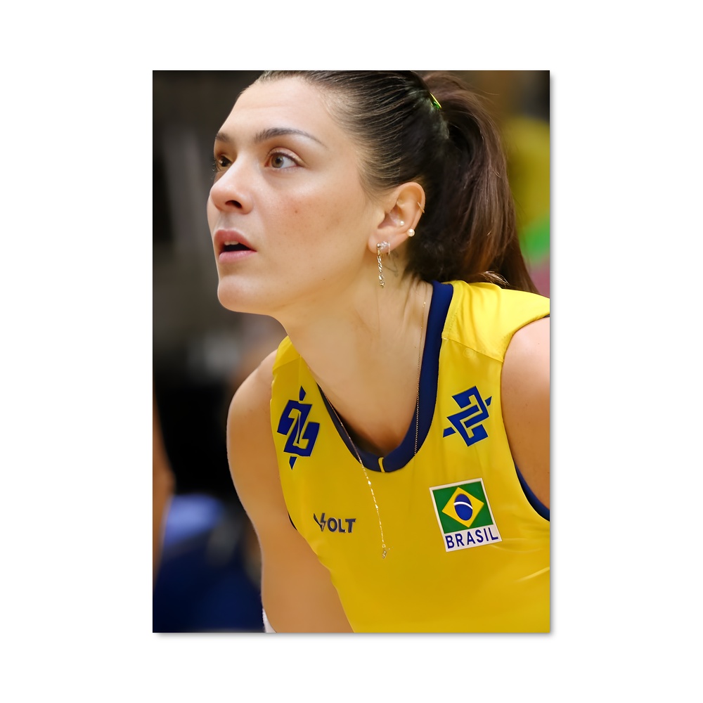 Poster Équipe de Volleye en Jaune
